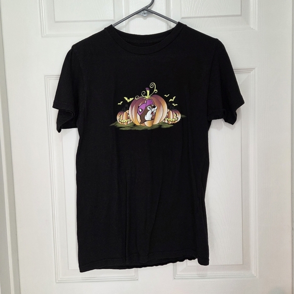 BUC-EE'S Tops - Bucees Halloween "Haunt it" Pumpkin Short Sleeve Black T Shirt Adult Size Small